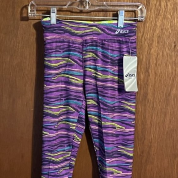 Asics Girls Printed Legging  -Size [M] - Picture 1 of 4